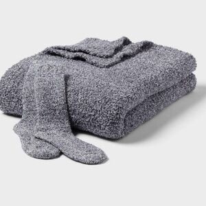 Threshold Cozy Chenille Throw & Socks Set - Gray lowest price no offers